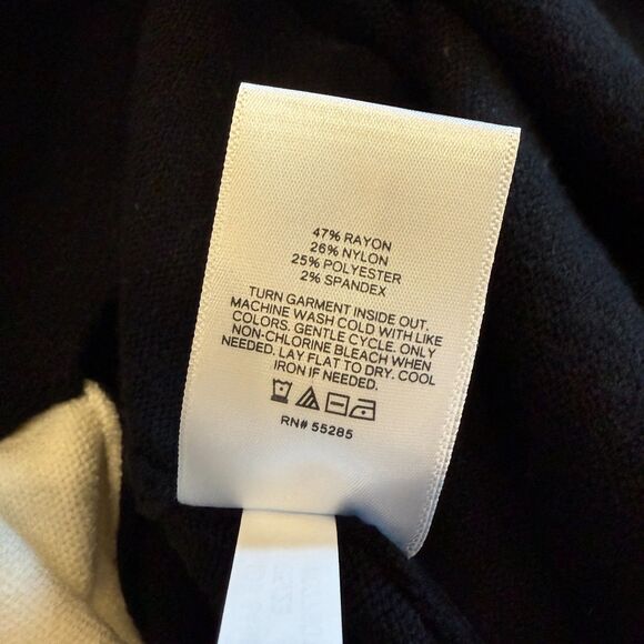 Express Colorblock Black/Ivory Bodycon Sweater Dress With 3/4 Sleeves Size Small - Picture 10 of 10